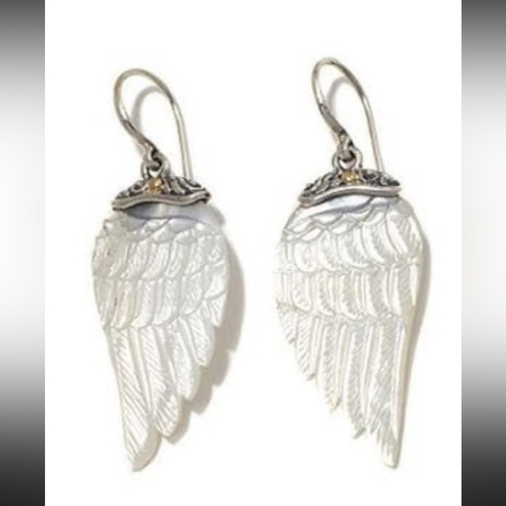 Robert Manse Bali Designs Mother of pearl Angel Wing Earrings